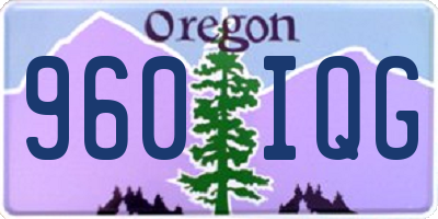OR license plate 960IQG