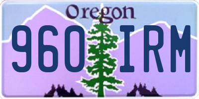 OR license plate 960IRM