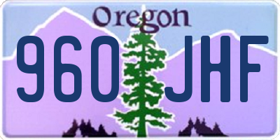 OR license plate 960JHF
