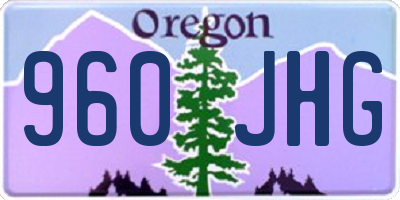 OR license plate 960JHG