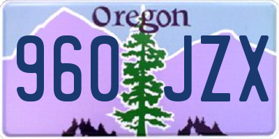 OR license plate 960JZX