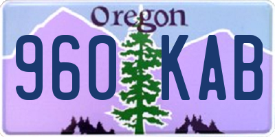 OR license plate 960KAB