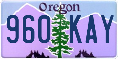 OR license plate 960KAY