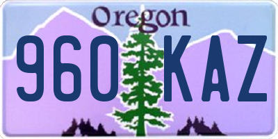 OR license plate 960KAZ
