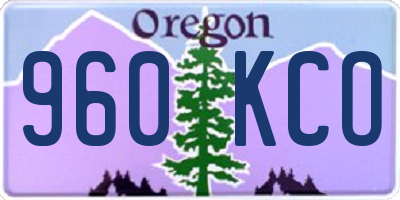 OR license plate 960KCO