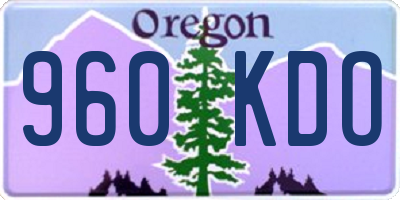 OR license plate 960KDO