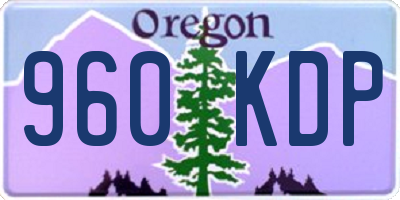 OR license plate 960KDP