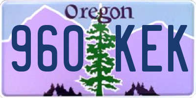 OR license plate 960KEK