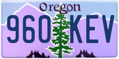 OR license plate 960KEV