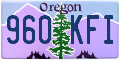 OR license plate 960KFI