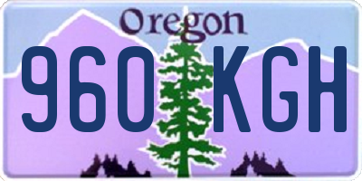 OR license plate 960KGH