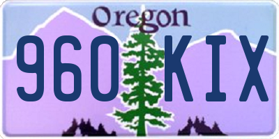 OR license plate 960KIX