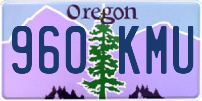 OR license plate 960KMU