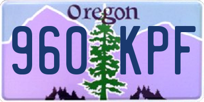 OR license plate 960KPF
