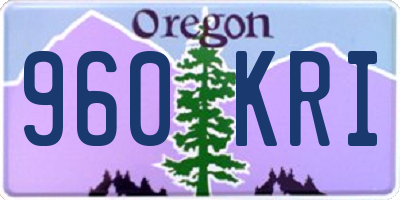 OR license plate 960KRI