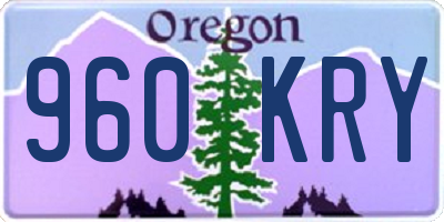 OR license plate 960KRY