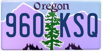 OR license plate 960KSQ