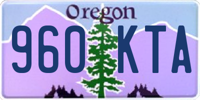 OR license plate 960KTA