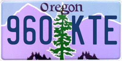 OR license plate 960KTE