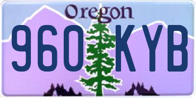 OR license plate 960KYB
