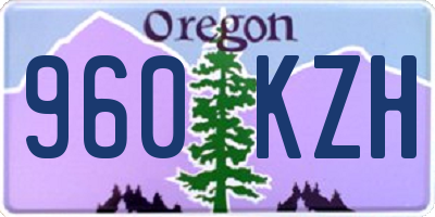 OR license plate 960KZH