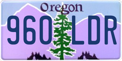 OR license plate 960LDR