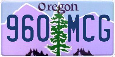 OR license plate 960MCG