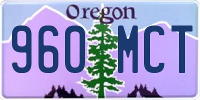 OR license plate 960MCT
