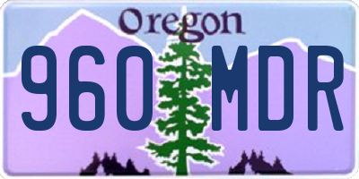 OR license plate 960MDR