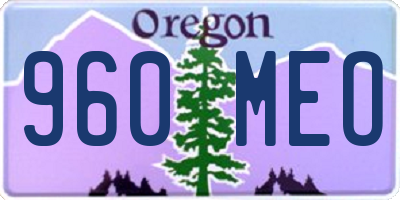 OR license plate 960MEO