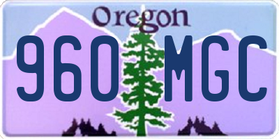 OR license plate 960MGC