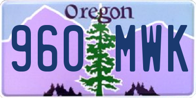 OR license plate 960MWK