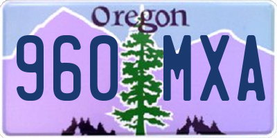OR license plate 960MXA