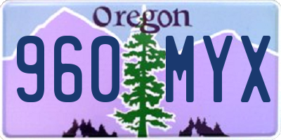 OR license plate 960MYX