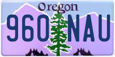 OR license plate 960NAU