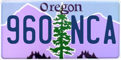 OR license plate 960NCA