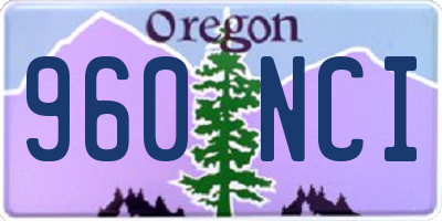 OR license plate 960NCI