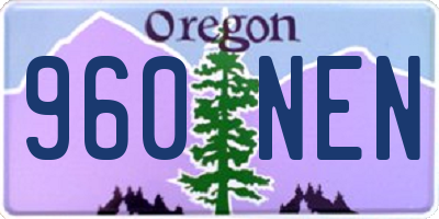 OR license plate 960NEN