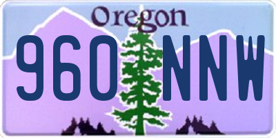 OR license plate 960NNW