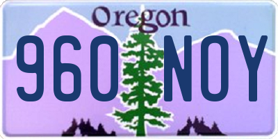 OR license plate 960NOY