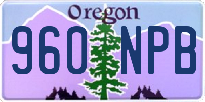 OR license plate 960NPB