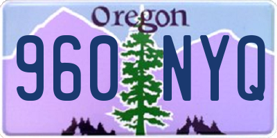 OR license plate 960NYQ