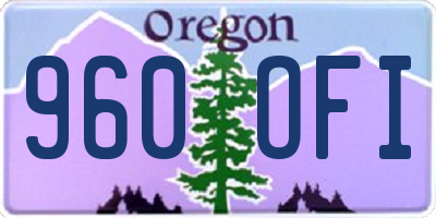 OR license plate 960OFI