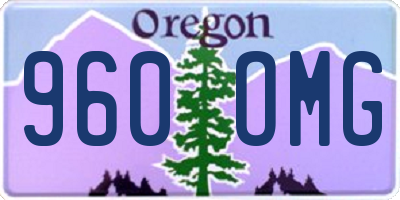 OR license plate 960OMG