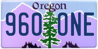 OR license plate 960ONE