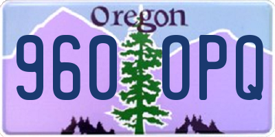 OR license plate 960OPQ