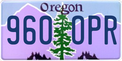 OR license plate 960OPR