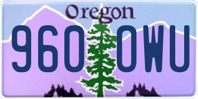 OR license plate 960OWU