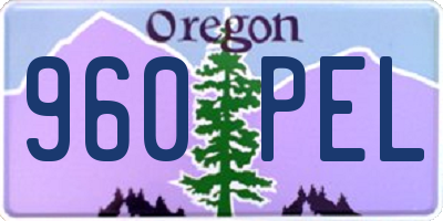 OR license plate 960PEL