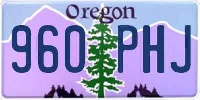 OR license plate 960PHJ